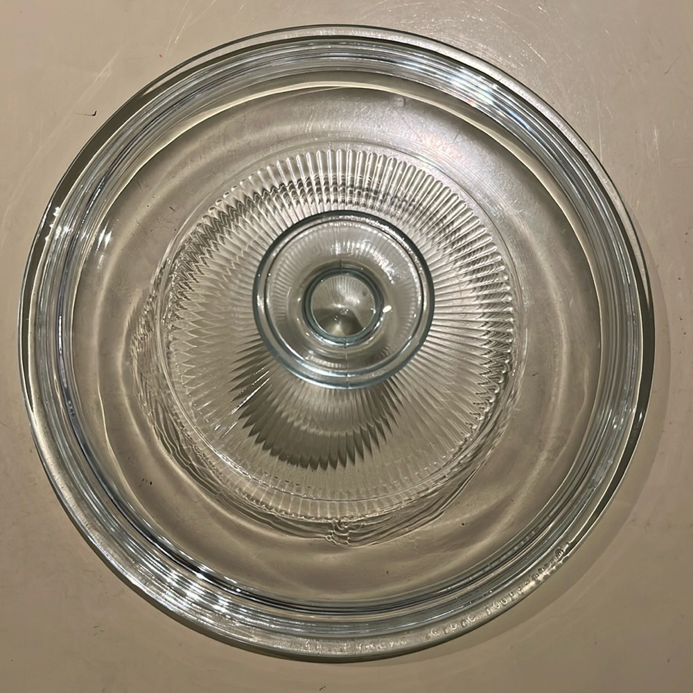 Pyrex G-5-C Ice Blue Replacement Lid  for Corning French White 1.5 Qt. Casserole